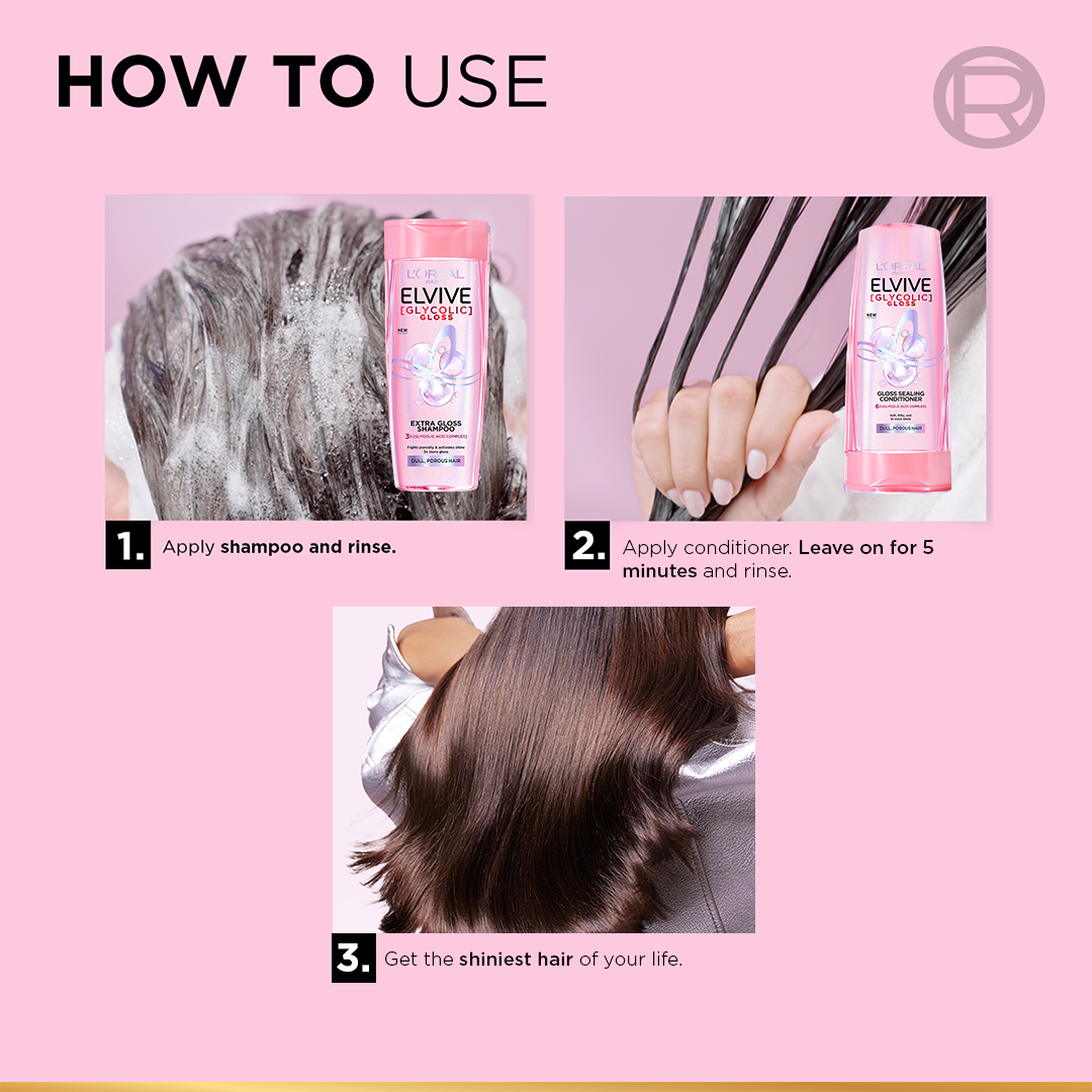 L'Oréal Paris Elvive Glycolic Gloss Shampoo - 360ml